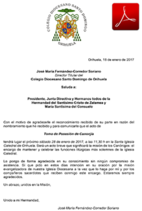 Invitación Hermano Mayor Eclesiásrico